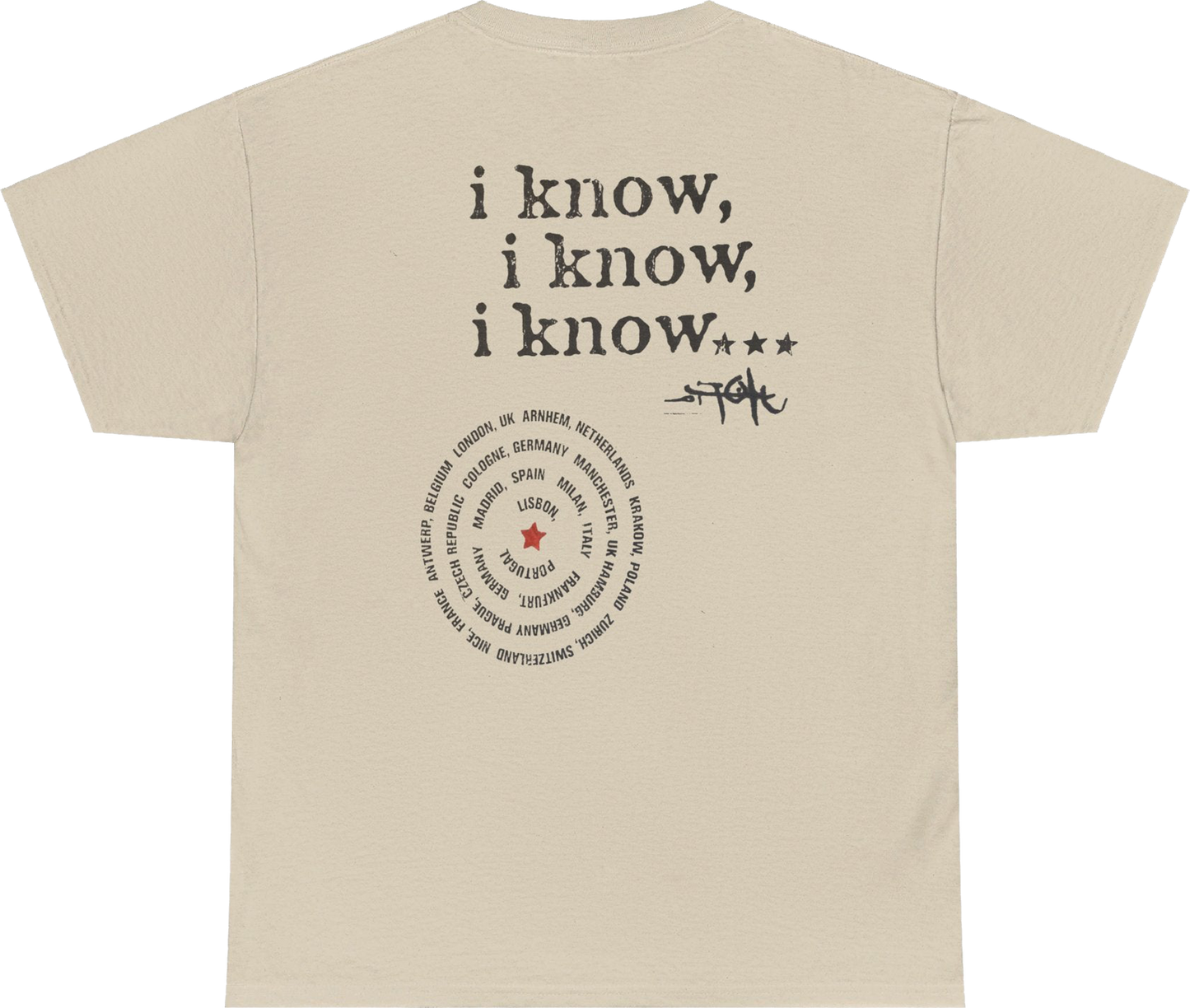 I KNOW EUROPE TOUR TEE