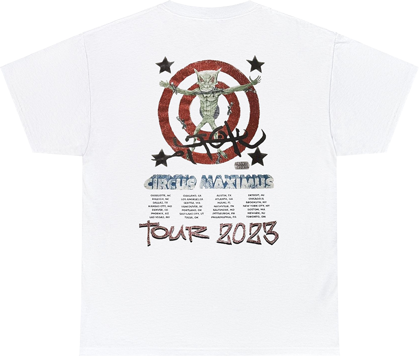 CIRCUS MAXIMUS TOUR 2023 TEE WHITE