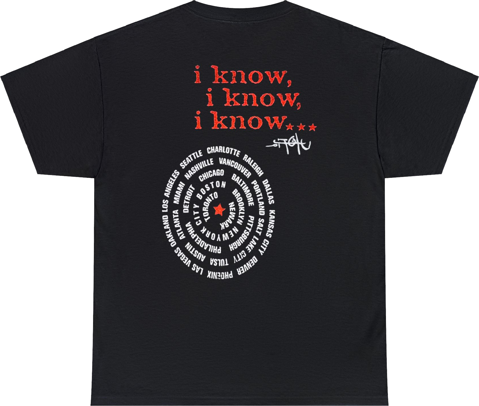 I KNOW TOUR TEE – Travis Scott UTOPIA Circus Maximus Tour