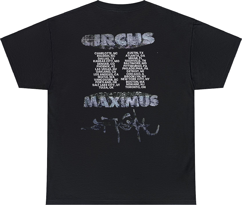 CIRCUS MAXIMUS TOUR 2023 TEE BLACK