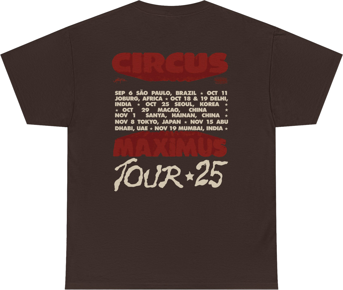 WORLD TOUR DATES TEE [ONLINE ONLY]