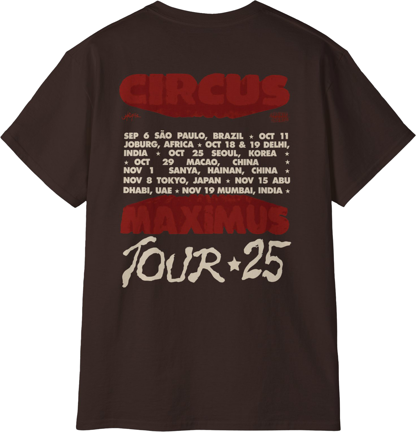 WORLD TOUR DATES TEE